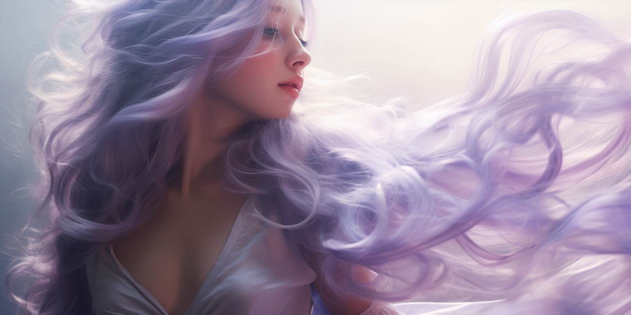 Liliowe włosy